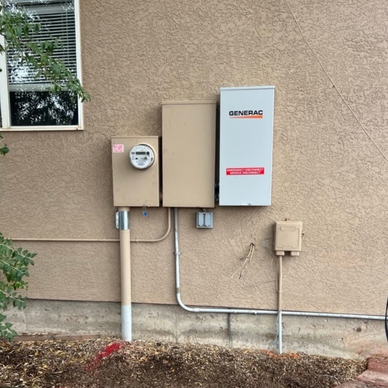 Generac whole house generator installed at a home in Pueblo, Colorado
