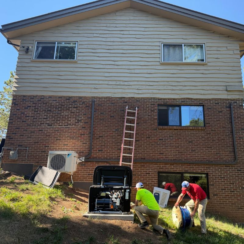 Standby generator installation at a home in Golden, Colorado